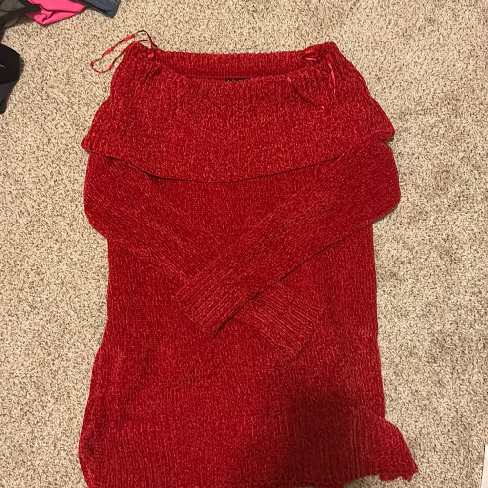 cutest and softest red sweater